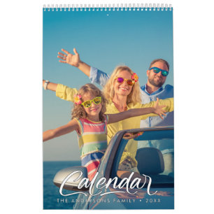 Moderne stijlvolle fotofamilie 2026 kalender