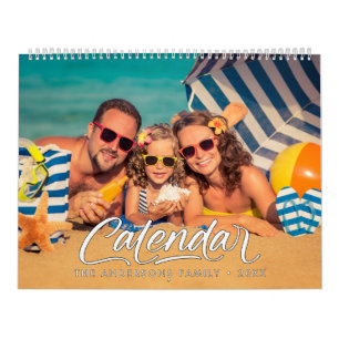 Moderne stijlvolle fotofamilie 2026 kalender