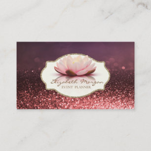 Moderne Stijlvolle, Frame Lotus Bloem Glitter Boke Visitekaartje