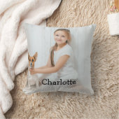 Moderne stijlvolle gepersonaliseerde fotomonogram kussen (Deken)