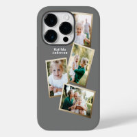 Moderne stijlvolle gouden multi foto familie elekt
