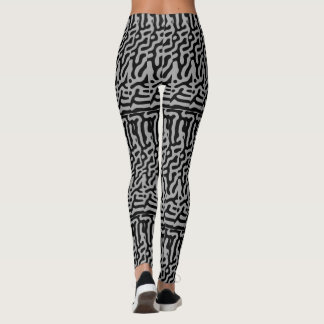 Moderne stijlvolle grijze en zwarte klassieker leggings