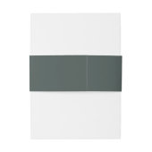 Moderne stijlvolle groene elegante bruiloft uitnodigingen wikkel (Achterkant Voorbeeld)