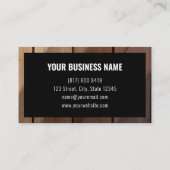 Moderne, stijlvolle houten constructiedruk visitekaartje (Achterkant)