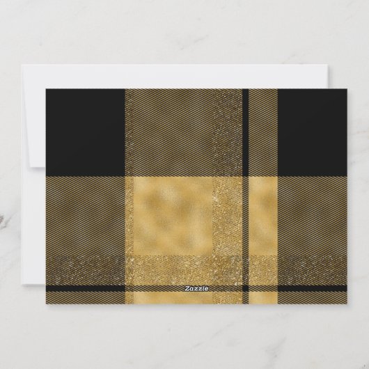 Moderne Stijlvolle Kerst Gouden Plakken Fotocollag Feestdagenkaart (Achterkant)