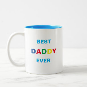 Moderne stijlvolle kleurrijke papa tweekleurige koffiemok