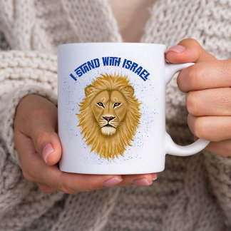 Moderne Stijlvolle Leeuw van Juda I Stand met Isra Koffiemok
