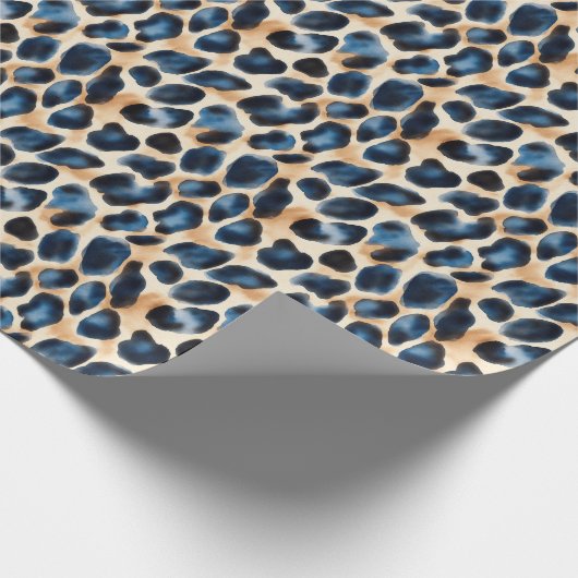 Moderne Stijlvolle Leopard Pattern Waterverf Style Cadeaupapier (Hoek)