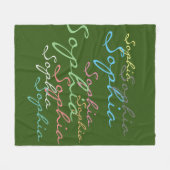 Moderne stijlvolle Maximalistische aangepaste naam Fleece Deken (Voorkant (Horizontaal))