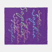 Moderne stijlvolle Maximalistische aangepaste naam Fleece Deken (Voorkant (Horizontaal))