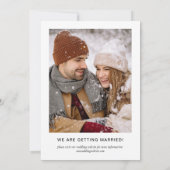 Moderne, stijlvolle, minimale foto slaat de datum  save the date (Achterkant)