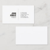 Moderne, stijlvolle, minimale vormgeving visitekaartje (Voorkant / Achterkant)