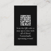 Moderne, stijlvolle Mixoloog aangepaste QR-code -  Visitekaartje (Achterkant)