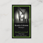 Moderne, stijlvolle Mixoloog aangepaste QR-code -  Visitekaartje (Voorkant)