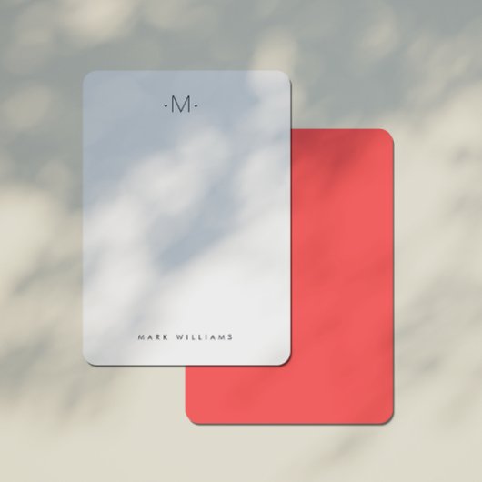 Moderne stijlvolle monogram briefpapier notitiekaartje