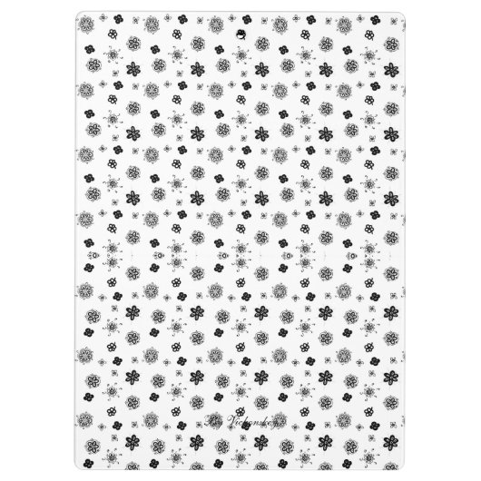 Moderne stijlvolle monogram meisjes klembord (Achterkant)