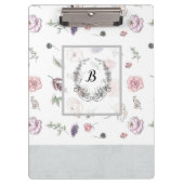 Moderne stijlvolle monogram meisjespatronen #3 klembord (Voorkant)