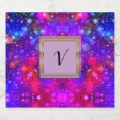 Moderne stijlvolle monogram patronen winterfeest bier etiket (Enkel label)