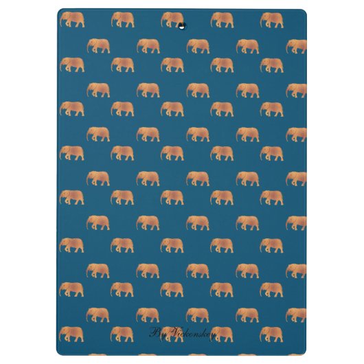 Moderne stijlvolle monogram patroonliften #5 klembord (Achterkant)