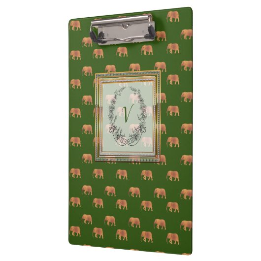 Moderne stijlvolle monogram patroonliften klembord (Links)