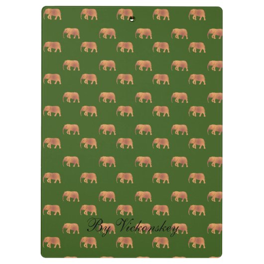 Moderne stijlvolle monogram patroonliften klembord (Achterkant)