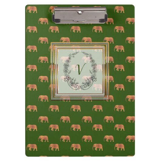 Moderne stijlvolle monogram patroonliften klembord (Voorkant)