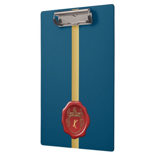 Moderne stijlvolle monogram patroonstempel klembord (Links)