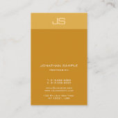 Moderne stijlvolle monogram verticale Sjabloon Ele Visitekaartje (Achterkant)