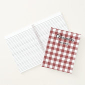 Moderne, stijlvolle monogrammen Farmhouse tartan r Notitieboek (Binnen)