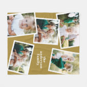 Moderne, stijlvolle, multi-foto decor-mosterd fleece deken (Voorkant (Horizontaal))
