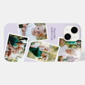 Moderne, stijlvolle multi-fotofamilie paars girly Case-Mate iPhone case (Achterkant (horizontaal))