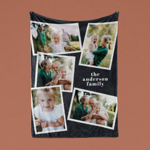 Moderne stijlvolle multi-fotorezelfdecor fleece deken