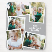 Moderne stijlvolle multi-fotorezelfdecor muismat (Voorkant)