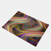 Moderne, stijlvolle Multicolor Curvy-lijnen Deurmat (Schuin)