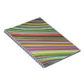 Moderne, stijlvolle Multicolor Curvy Neon Lines Notitieboek (Rechterzijde)