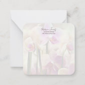 Moderne stijlvolle orchideeën | Jouw naam toevoege Notitiekaartje (Achterkant)