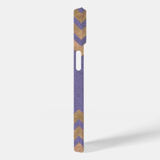 Moderne, stijlvolle Paars en goudvron Case-Mate iPhone Case (Achterkant / Rechts)