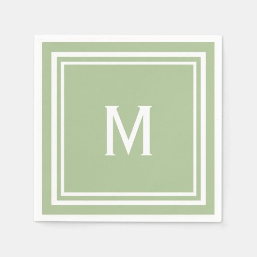Moderne stijlvolle pagina - Aangepast monogram Servetten (Voorkant)