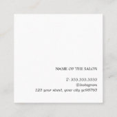 Moderne Stijlvolle Pastel Hair Pin Salon Vierkante Visitekaartje (Achterkant)
