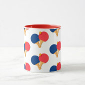 Moderne stijlvolle peddel, bal witte achtergrond mok (Midden)