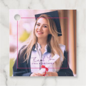 Moderne stijlvolle Photo Afstuderen Envelope Seal Bedankjes Labels (Voorkant)