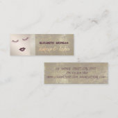 Moderne stijlvolle professional, glitter lips, as mini visitekaartje (Voorkant / Achterkant)