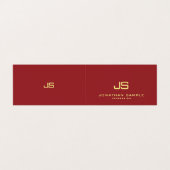 Moderne Stijlvolle Professionele Monogram Boek Vou Visitekaartjes (Buitenkant ongevouwen)