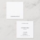 Moderne, stijlvolle, professionele Sjabloon Luxe Vierkante Visitekaartje (Voorkant / Achterkant)