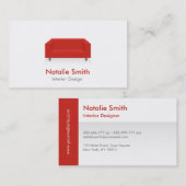 Moderne, stijlvolle, rode Visitekaartjes voor binn (Voorkant / Achterkant)