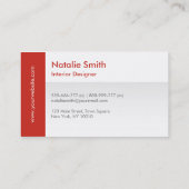 Moderne, stijlvolle, rode Visitekaartjes voor binn (Achterkant)