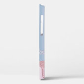Moderne stijlvolle roze gouden blauwe glinsterende Case-Mate iPhone case (Achterkant / Links)