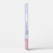 Moderne stijlvolle roze gouden blauwe glinsterende Case-Mate iPhone case (Achterkant / Rechts)