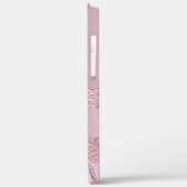 Moderne, stijlvolle roze roze goudglitterdruppels Case-Mate iPhone case (Achterkant / Links)