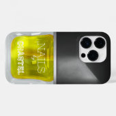 Moderne stijlvolle trendy neon gele nagellak Case-Mate iPhone case (Achterkant (horizontaal))